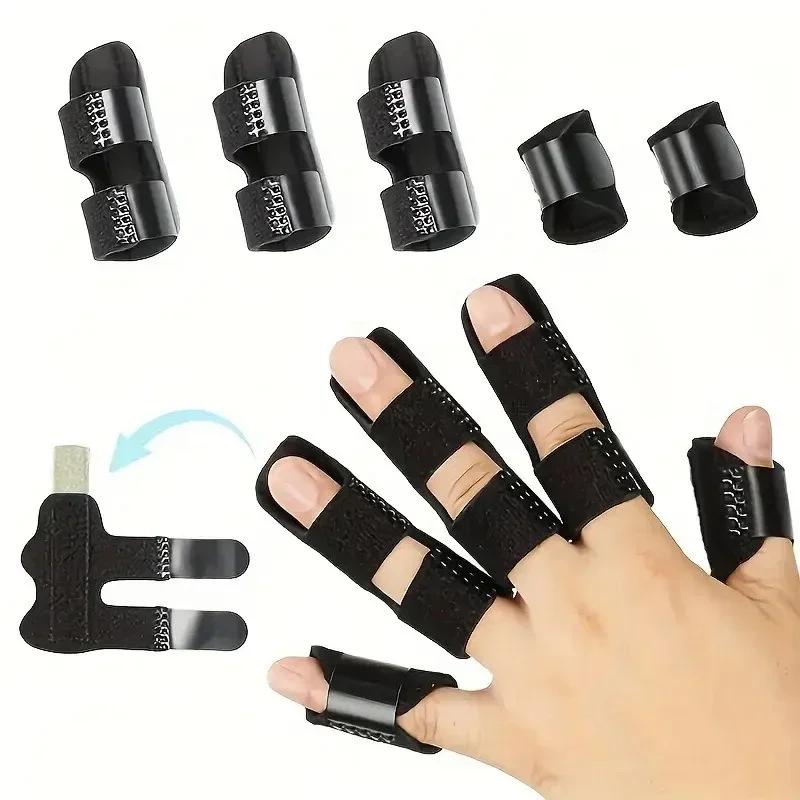 1Pcs Adjustable Finger Splint Brace Built-in Aluminum Alloy Mallet Finger Brace for All Fingers Tendon Release Pain Relief