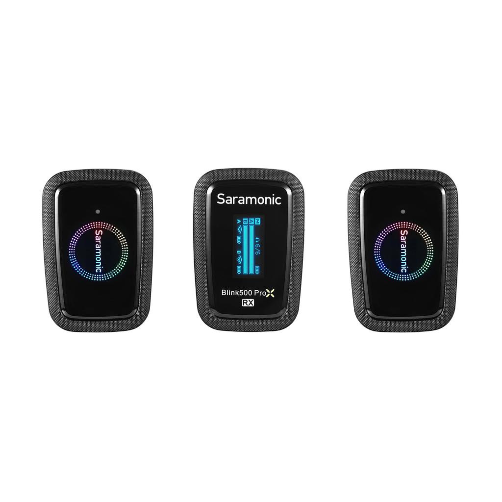 Saramonic Saramonic Micro Wireless Microphone System with RGB Light 2 1 Black Lavalier Microphone Included 2.4GHz Effects, Transmitters, Receiver,