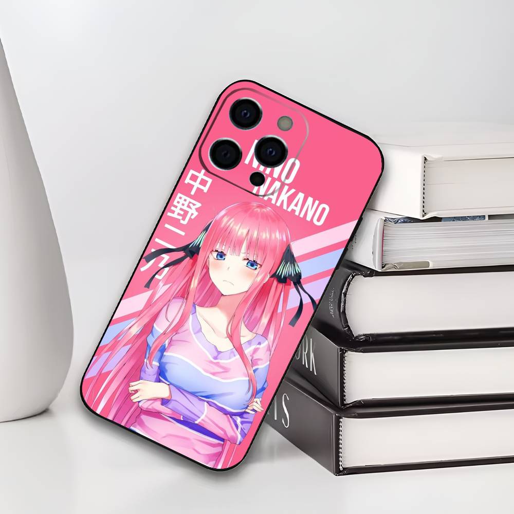 Чехол для телефона с персонажем Аниме N-Нино Н-Накано Для iPhone 17,16,15,14,13,12,11 Plus,Pro Max,XS,Мягкий силиконовый черный чехол