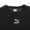 Puma Logo Embroidered Drawstring Casual Sport Moisture-Wicking Round Neck Short Sleeve Dress Women Dress Black 532632-01