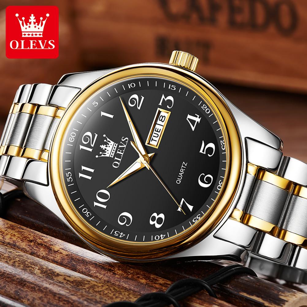 OLEVS Brand Men's Watch Quartz Watch Calendar Week Waterproof 5567