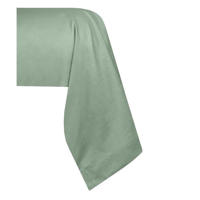 1 Taie de traversin percale de coton uni 45 x 185 cm Elysee vert