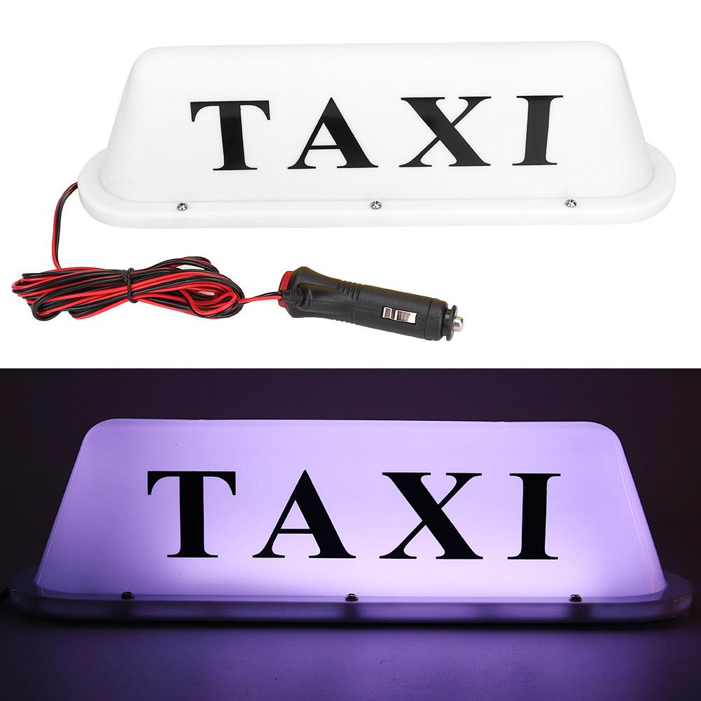 12V LED Magnetic Taxi Sign Roof Top Car Super Bright Light Lamp with Cigar Lighter(Yellow Case)