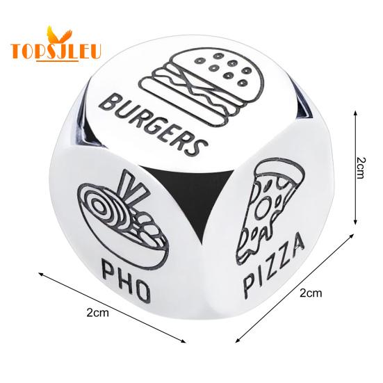 Кубики для принятия решений о еде из нержавеющей стали, прибор для принятия решений о еде на свидании, кубики для принятия решений в фильмах на день Святого Валентина для пар