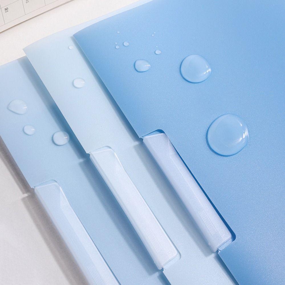 5Pcs Gradient Design A4 File Folder Dustproof Paper Organizer Rotating Side Opening Folder  Receipt