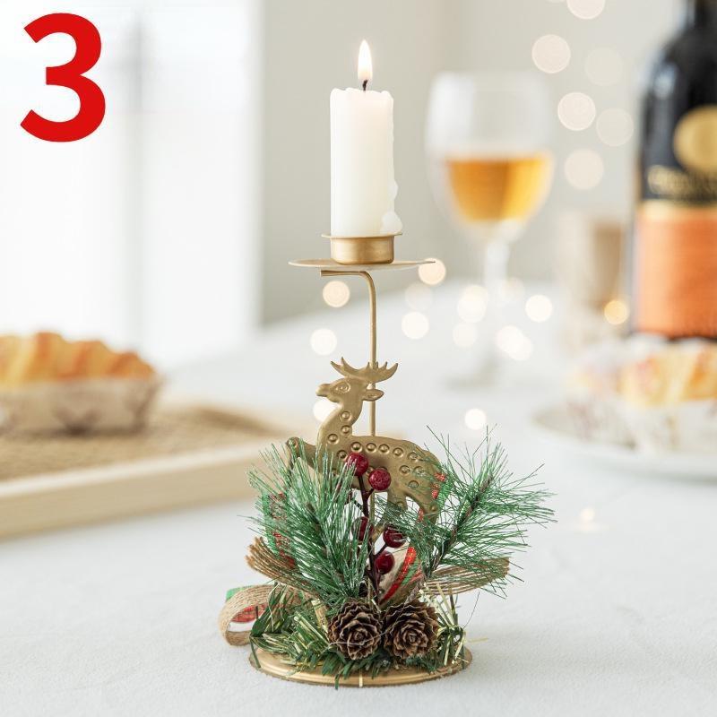 Рождественская железная менора, украшения для оконного стола, семейные рождественские праздничные украшения