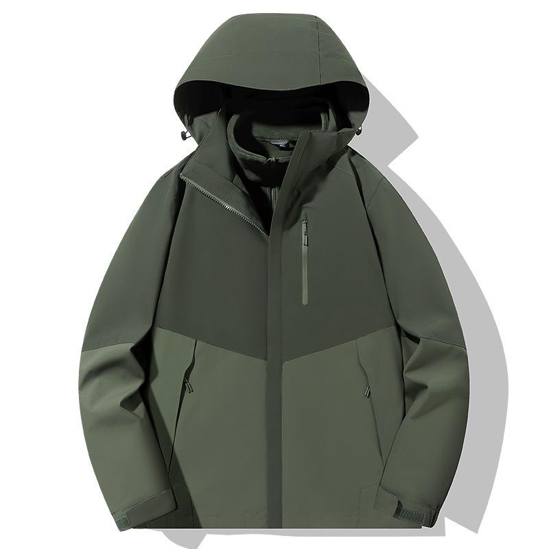 Cozy Up Mens Jackets Waterproof Fleece Snow Coat 3 In 1 Jackets Winter Warm Windbreaker Raincoat