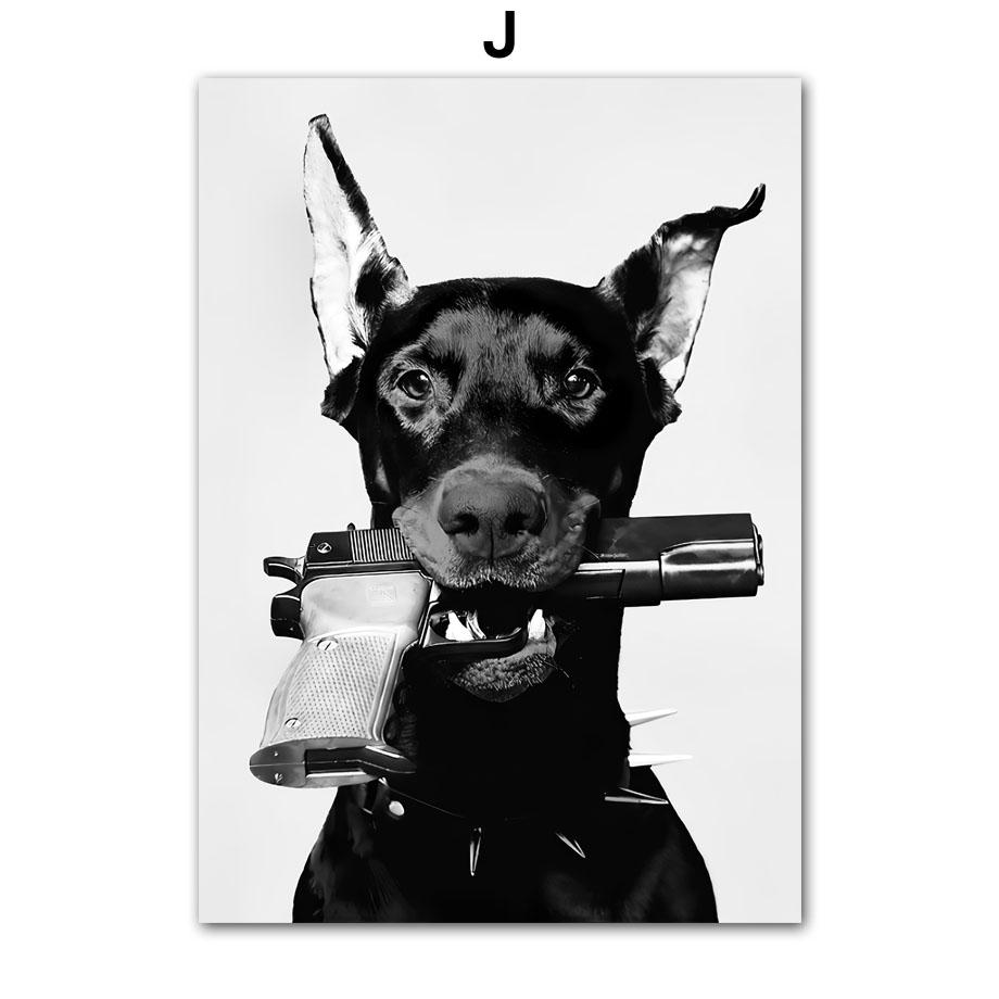 Парижская башня Модная девушка Звезда Собака Черно-белые фотографии Постеры Настенное искусство Холст Принты Картина для гостиной Домашний декор