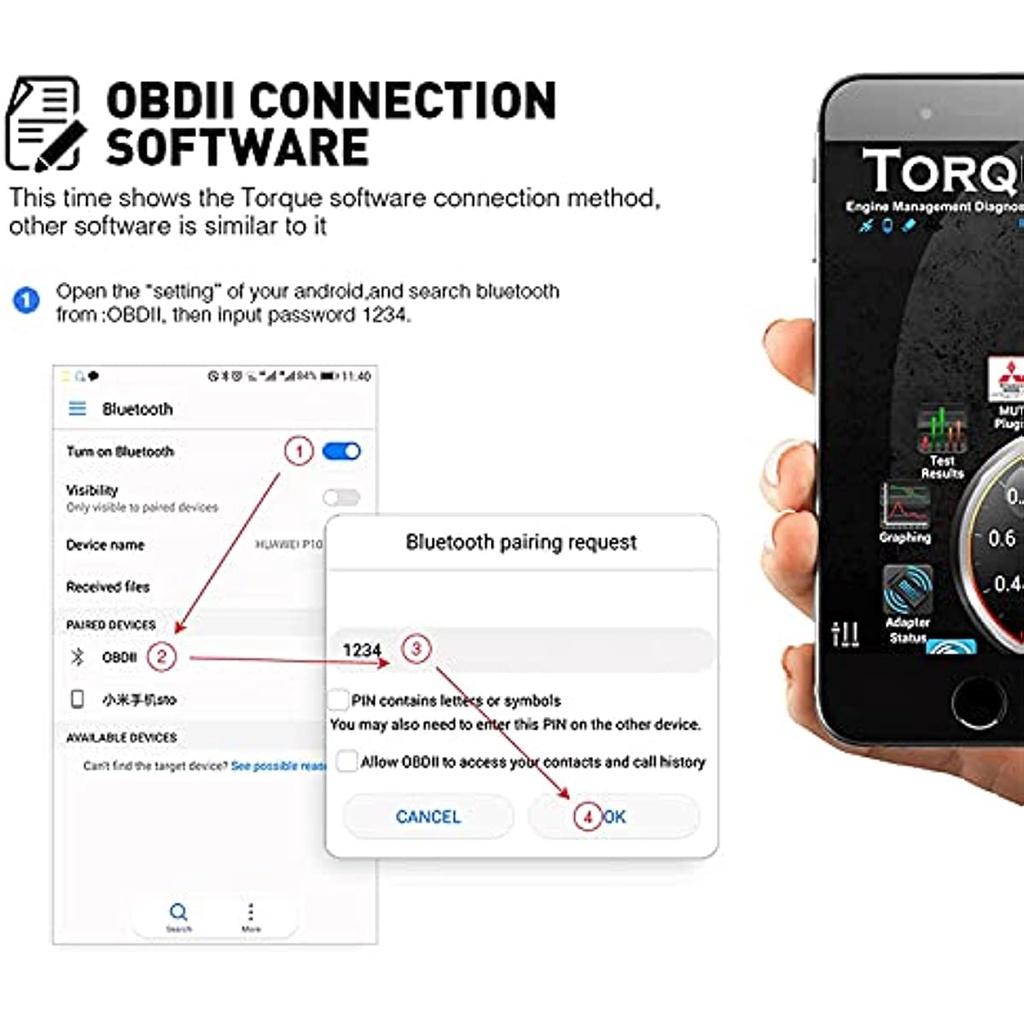 Диагностический инструмент Obd2 Bluetooth 4,0 адаптер сканера для Ios Android Windows автомобильный диагностический инструмент считыватель кодов для проверки света двигателя для Obdii/Eobd Veh