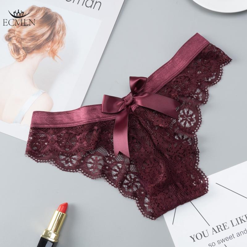 Women Sexy Lace Thongs Women Back Cute Bow Panties Seamless Bikinis Ladies Underwear Panties