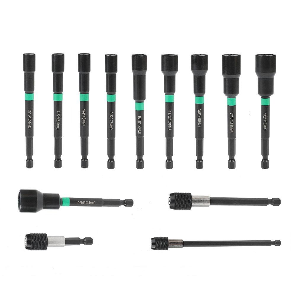 5 мм-14 мм шестигранная втулка для магнитного сверла удлинитель прочный ударный торцевой ключ
