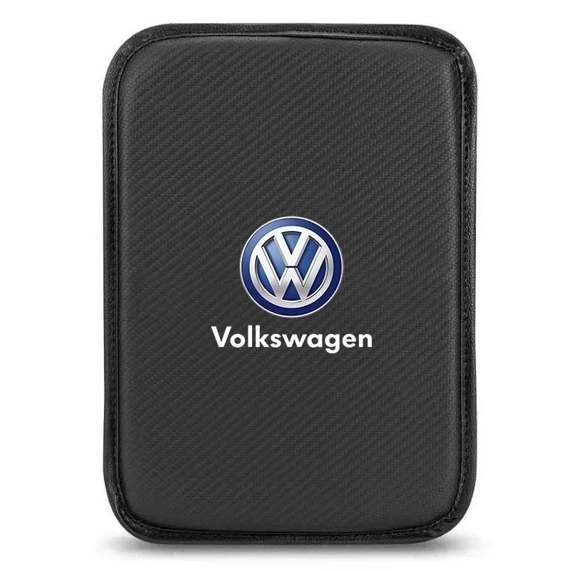 hijk1 ·Fashion Leather Car Armrest Box Pad Car Center Console Arm Rest Protector Cover For Volkswagen VW Line Golf MK4 MK5 MK6 MK7 MK8