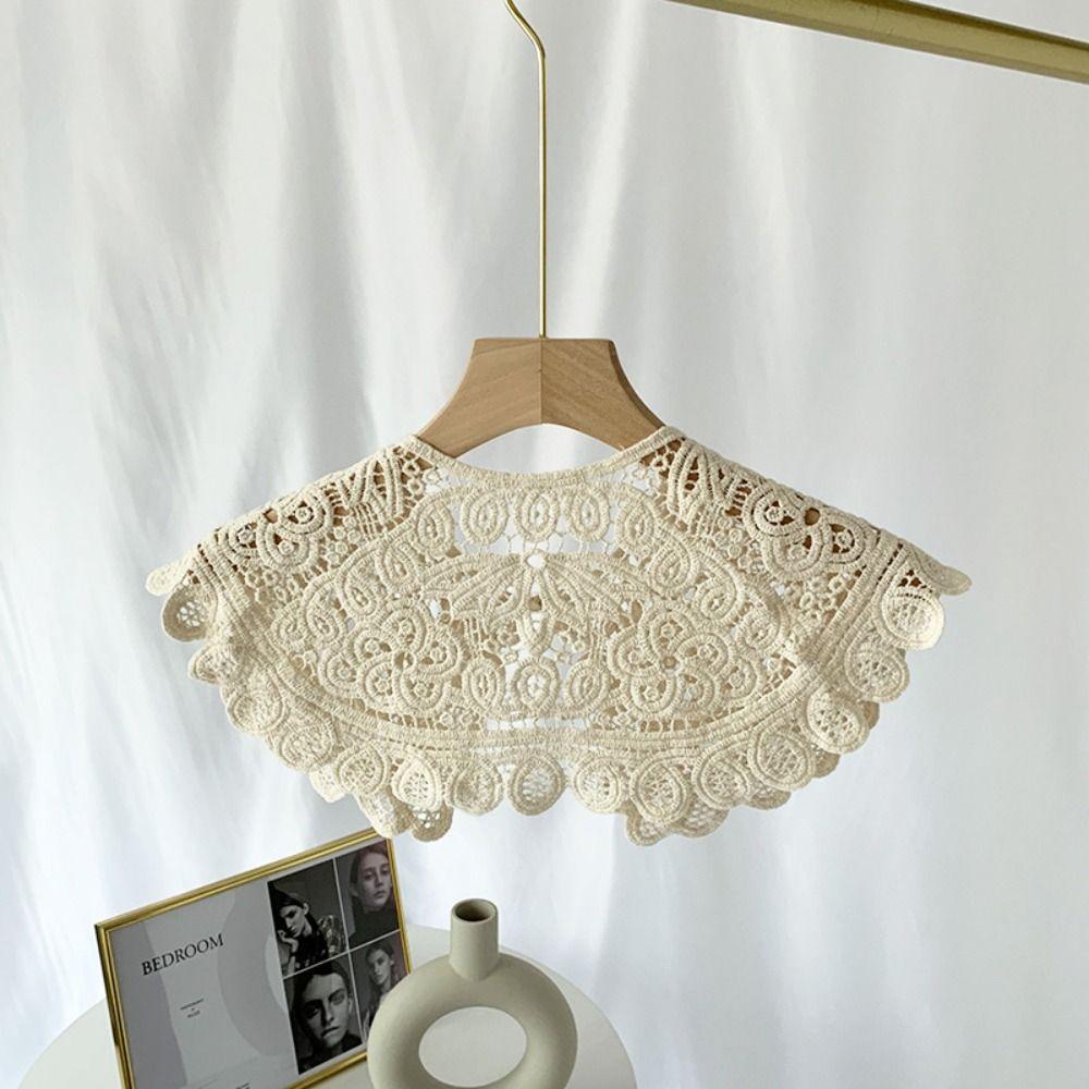 Pearl Decoration Shirt Collar Doll Collar Knitted Shawl Lace Fake Collar Clothes Accessories