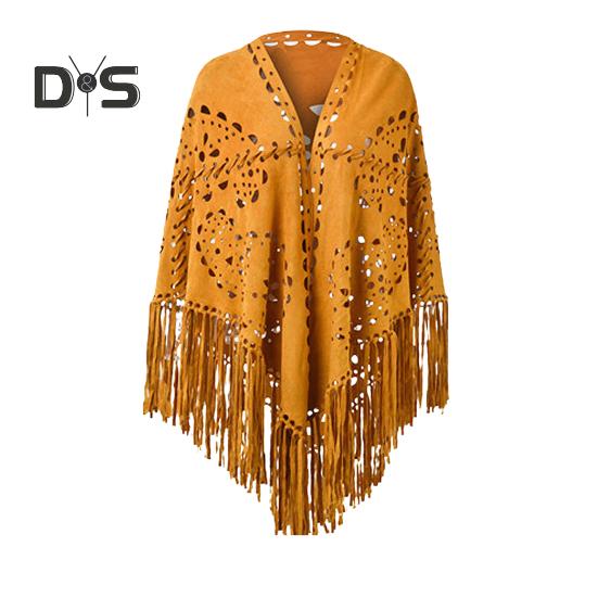 Женская шаль, теплая ткань, однотонный цвет, универсальный, ажурный, с кисточками, зимний шарф, удобная шаль-накидка