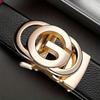 New Men'S Belt Alloy Automatic Buckle Belt Men'S Business Leather Belt Direct Supply