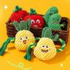 Плюшевая игрушка для собак, устойчивая к укусам, со встроенным пищальником, жевательная игрушка для чистки зубов собаки, издающая звук, узел для дрессировки собак, пищащая игрушка