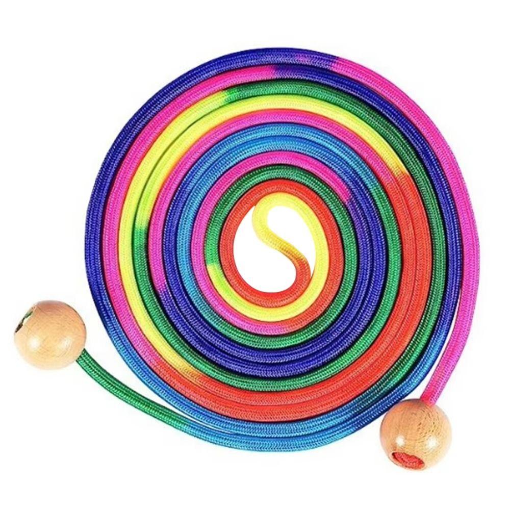 Anti-Slip Rainbow Long Rope Outdoor Fun 5m Jump Rope Group Skipping Rope School Sports