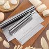 Stainless Steel Flour Cutter With Scale, Dough Cutter, Baking Scraper 15 20 22Cm, Roll Handle Rice Noodle Scraper