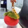 Soft Mini Persimmon Keychain Rabbit Fur Car Key Pendant Birthday Gift Backpack Bag Key Chain