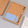 Eco Wood Spliced Faux Leather A5 Notebook 80G Thick Paper Office Journal