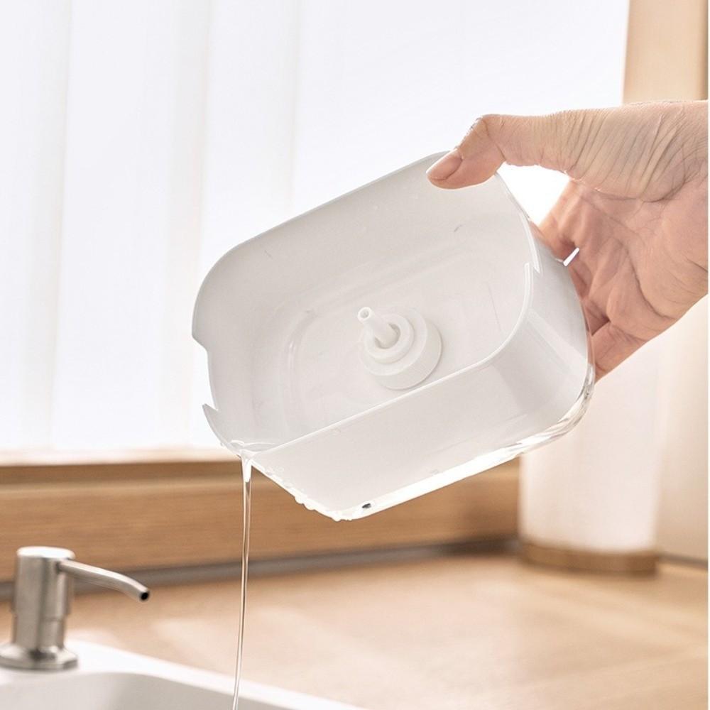 Large Capacity Kitchen Detergent Dispenser Manual Press Double Layer Soap Dish Dispenser Hand Sanitizer Dispenser Kitchen Use
