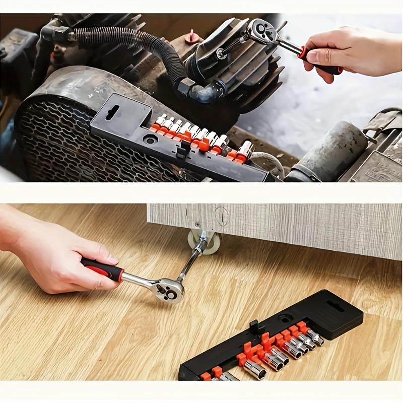 12 шт., набор торцевых ключей 1/2 дюйма, метрические ударные головки, гаечный ключ с трещоткой, полный набор инструментов, профессиональный инструмент для ремонта гаража