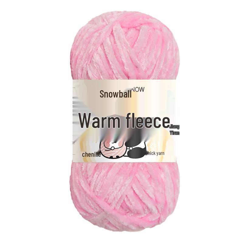 Пряжа из шенилла Jiate Snowball: Уютная, Толстая, Пушистая Пряжа для Вязания Крючком своими руками, Золотой Бархатный Трикотаж, для Проектов Обуви и Шарфов.