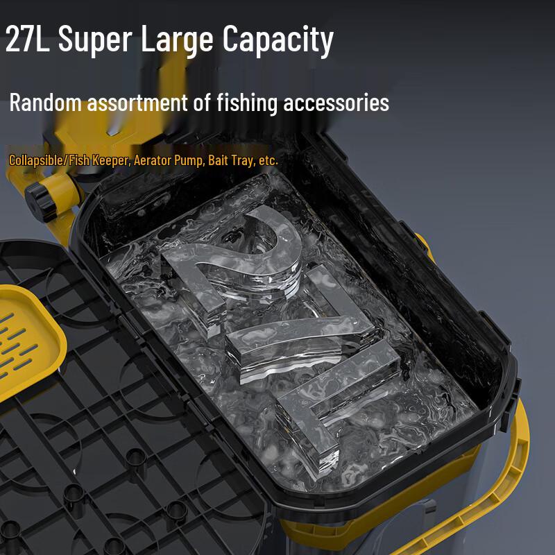 Многофункциональное ведро для рыбалки и ящик для снастей с сиденьем