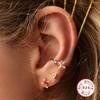 Серьги-гвоздики из стерлингового серебра S925, модные, персонализированные, набор серег-гвоздиков, серьги с покрытием K-золотом, японский и корейский темперамент