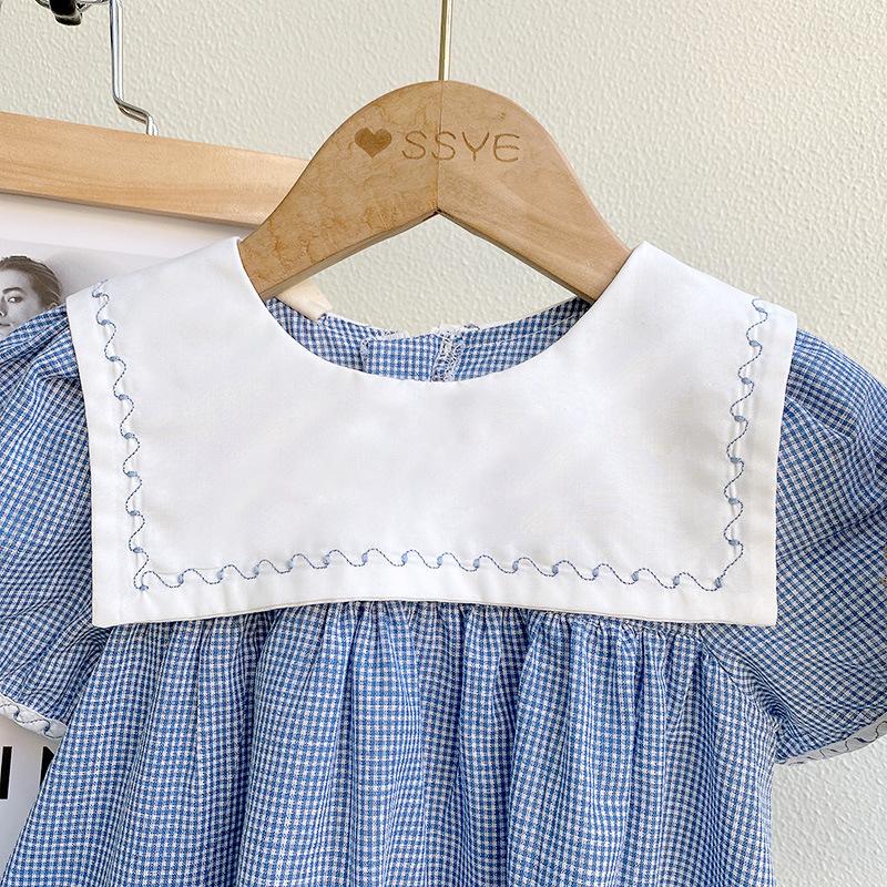 Платье для девочек, детское платье принцессы в консервативном стиле, юбка с матросским воротником