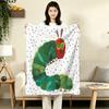 1PC The Very Hungry Caterpillar Patterned Flannel Blanket Suitable For All Seasons For Home Decor Warmth And Comfort Gifts Holiday Present