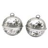 WTEMPO Silver Jingle Bells for Crafts Christmas Tree Large Hanging Bell Pendents Christmas Craft Bells Ideal for DIY Festival Home Decorations