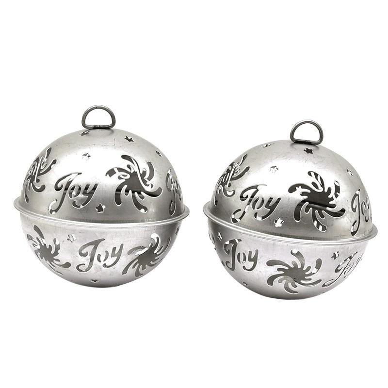 WTEMPO Silver Jingle Bells for Crafts Christmas Tree Large Hanging Bell Pendents Christmas Craft Bells Ideal for DIY Festival Home Decorations