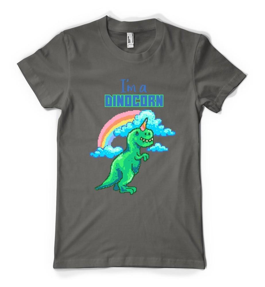 I'm A Dinocorn Dinosaur Unicorn Rainbow Mashup Personalised Unisex Adult T Shirt