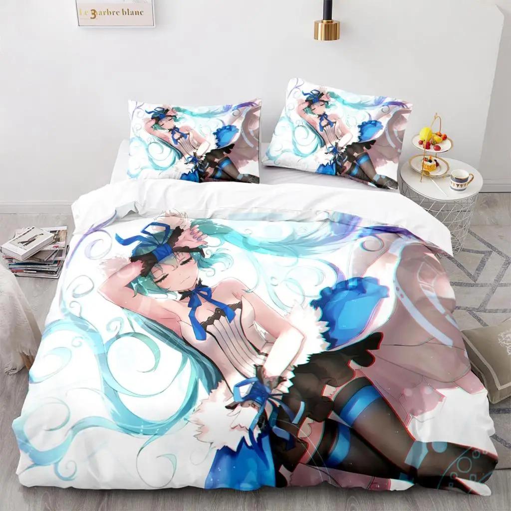 Beautiful Girl In the Future Bedding Set Single Twin Full Queen King Size Bed Set Aldult Boy Bedroom Duvetcover Set 3D Anime 012