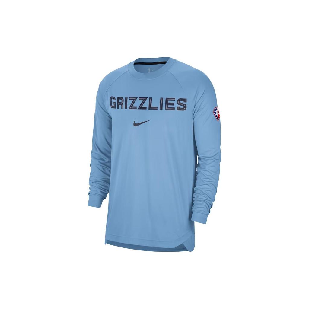 Nike 75th Anniversary Pre-Game Shooting Performance Long Sleeve T-Shirt Men Tops Light-Blue DB0707-422