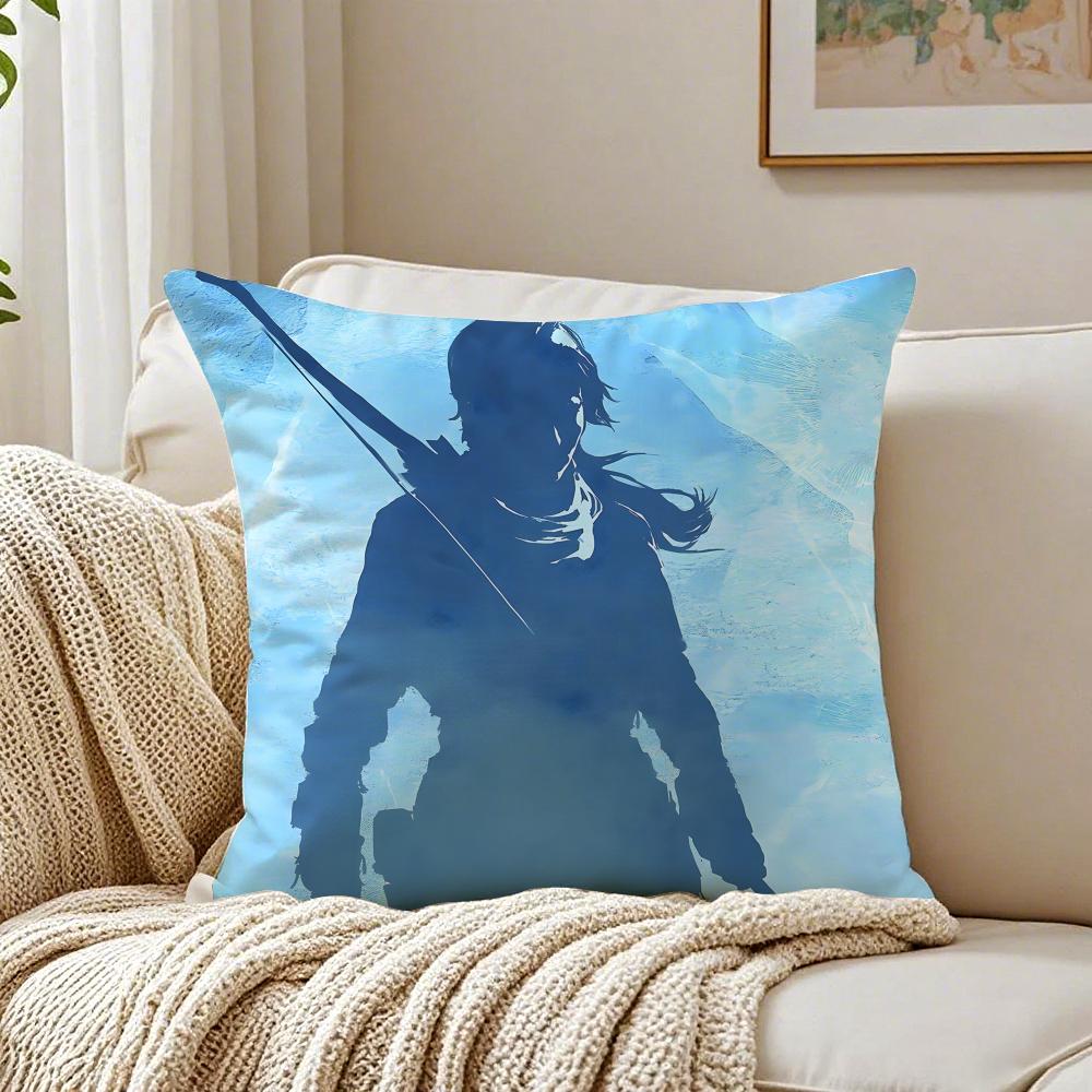 game adventurous TTomb RRaider Cushion Cover Pillowcase Antidustmite living Room Sofa Decor Cushion Room