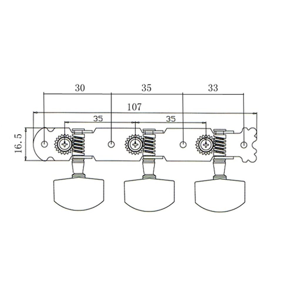 Stringed Instruments Metal Classic 3L 3R Tuners Keys Parts Machine Heads Guitar String Tuning Pegs