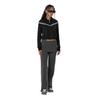 Off White Womens/Ladies Off Ribbed Fold Over Wide Leg Trousers