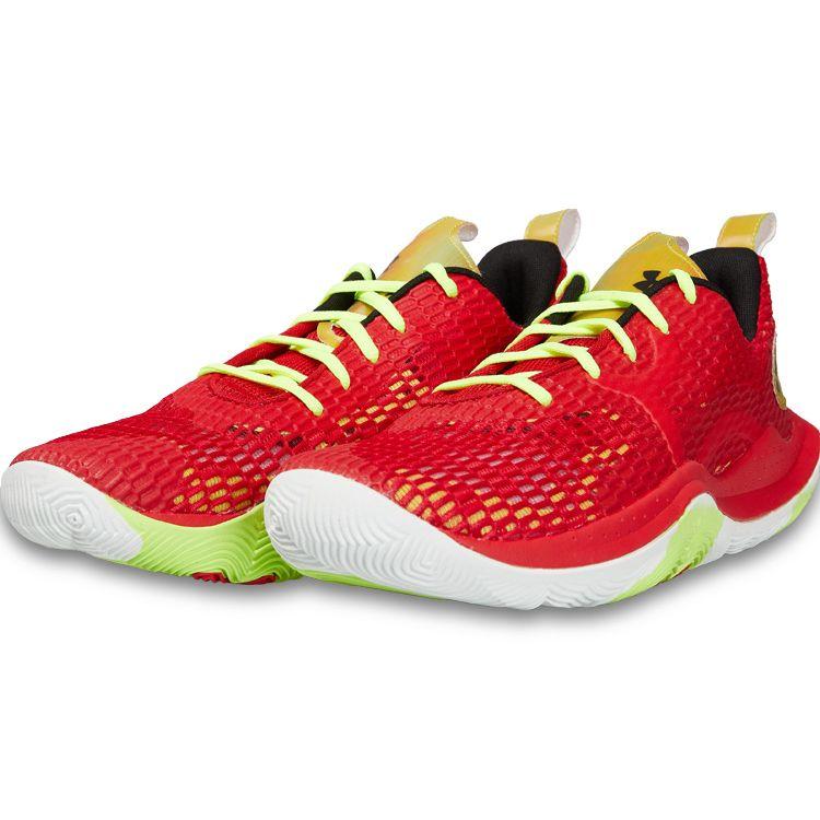 Under Armour Spawn 3 CLRSHFT Basketball Shoe Red/Green 3024777-600