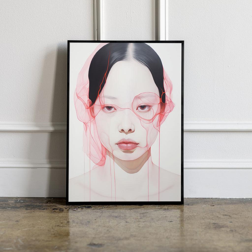 Плакат светлый портрет современная картина