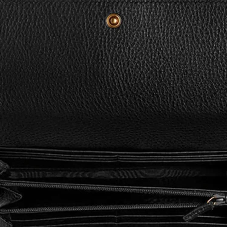 GUCCI Animalier Leather Wallet Women's Black (Unisex) Wallets 454070 A7M0T 1000