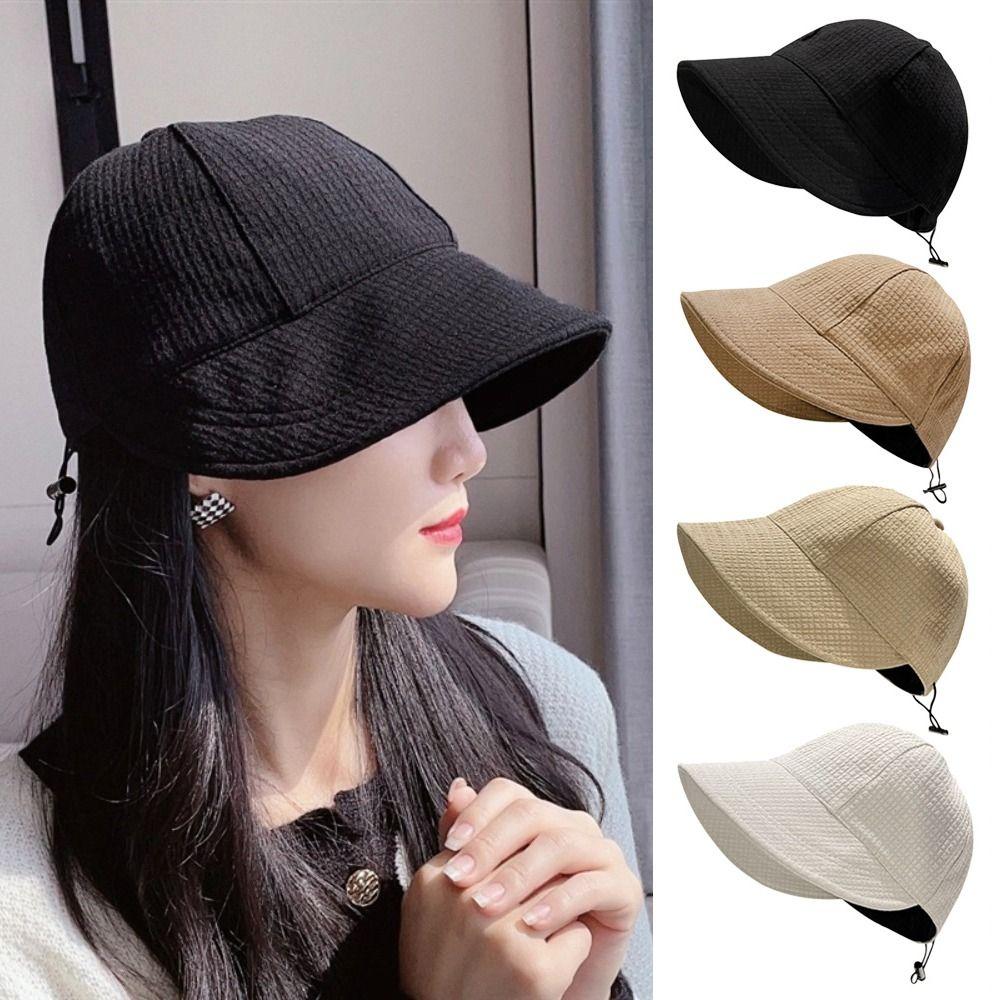 Wide Brim Beach Cap Portable Fisherman Cap Spring Summer Sun Hat  Women Girls