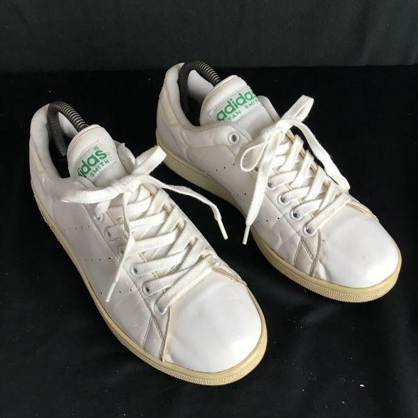 Adidas Stan Smith 2009 Зеленые Кожаные Кроссовки Без Лица 26.5 UK8 Белые(ИСПОЛЬЗОВАЛ)