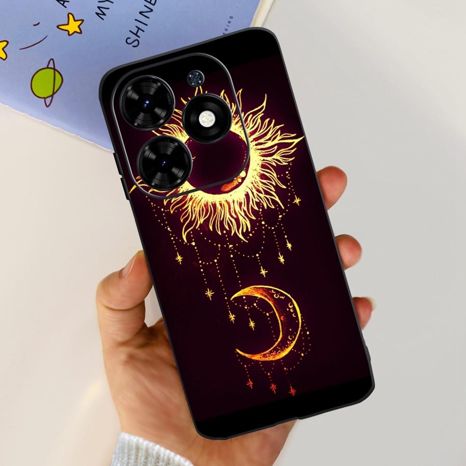 Чехол для Tecno Spark Go 2024 Популярный Цветок Астронавт Capa Силиконовый Мягкий Чехол для Tecno SparkGo 2024 BG6 Ударопрочный Корпус Телефона