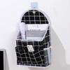 Wall Mounted Hanging Bag Cotton Linen Hanging Organizer For Sundries Cosmetic Storage Pocket Door Back Hanging Bag Home Decor
