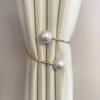 Curtain Decorative Strap Metal Pearl Curtain Buckle Home Decoration Accessories Modern Tiebacks For Curtains