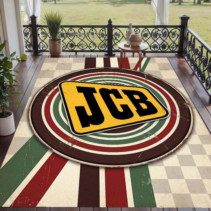 Soft Floor Carpet JCB Pattern Area Rug Decorative Mat For Home Room Decoration