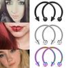 2Pcs Cone Spike Horseshoe Circular Septum Nose Ring Surgical Steel Nipple Hoops Nose Septum Eyebrow Ear Piercing Body Jewelry