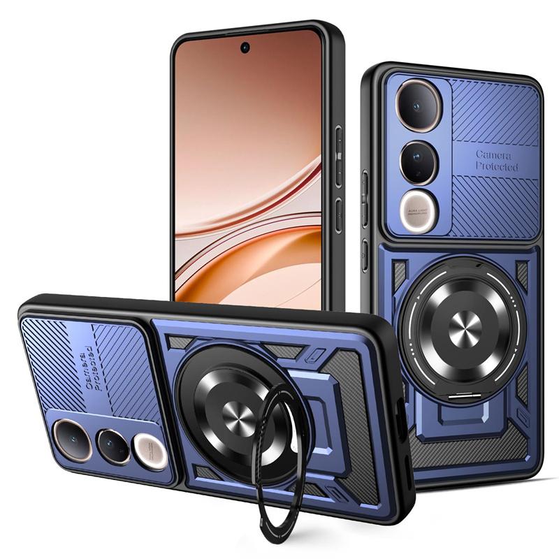 Противоударный бронированный чехол для Vivo V50 Lite 5G V50e Защитная крышка Держатель-кольцо Подставка Ударопрочный Capa Shell Fundas